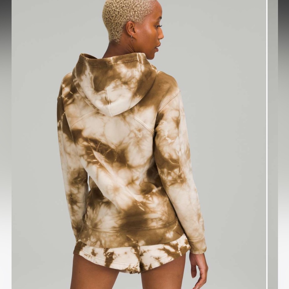 lululemon athletica Tie-Dye Hoodie in Brown and Cream - Picture 2 of 8